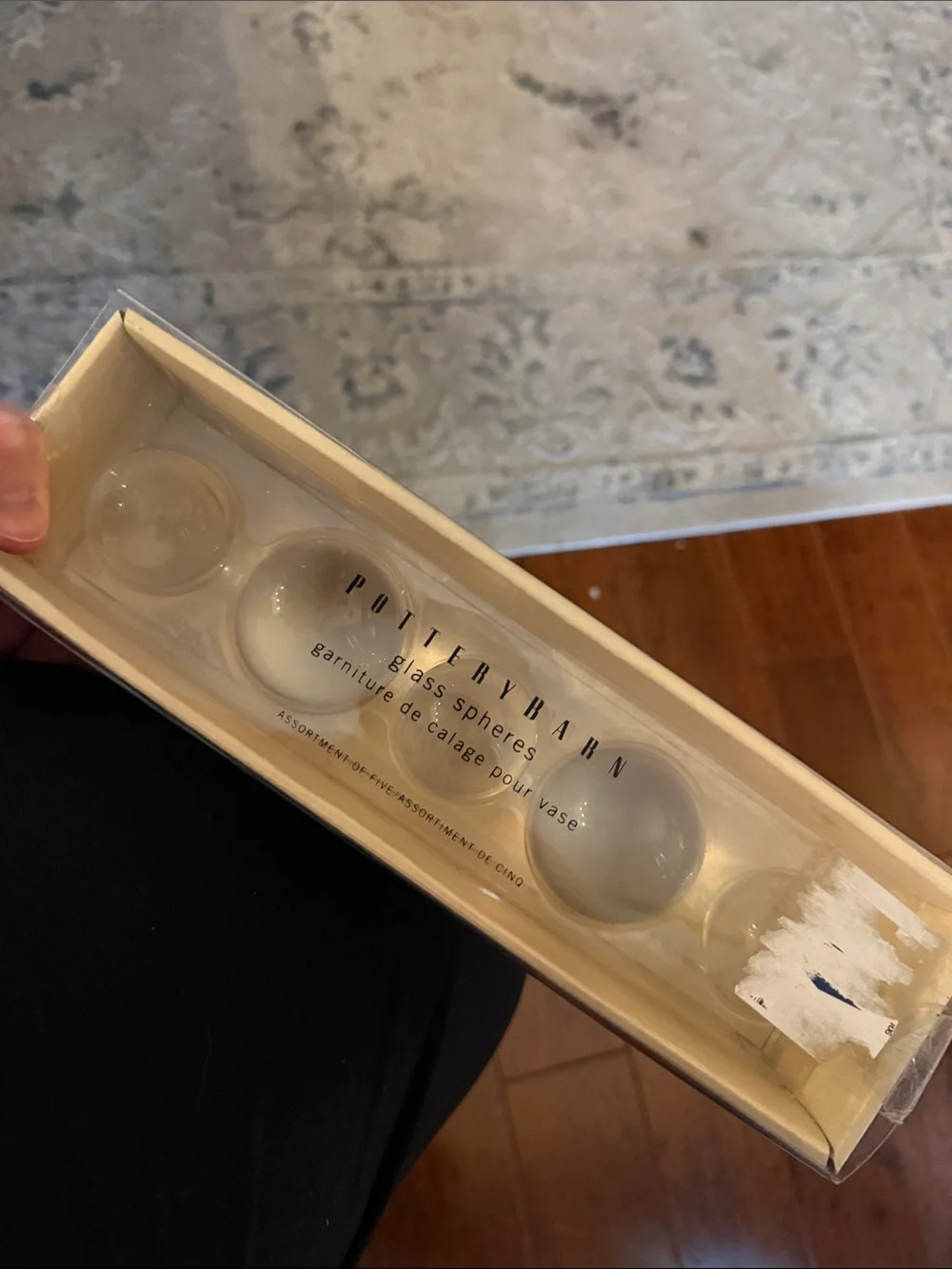 Pottery Barn Glass Spheres NEW